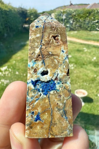 Azurite malachite tower - malachite,