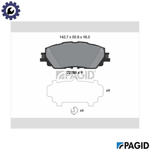 Brake pad set disc - pad,