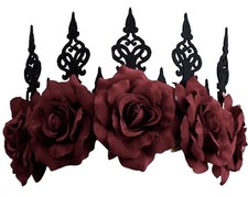 Womens Gothic Dark Red Rose