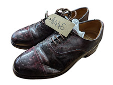 Genuine British Army Brown Leather Officers Parade Service Shoes 8L UK #445