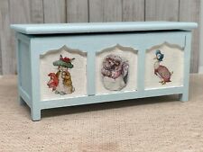 1:12th scale miniature dolls house furniture blue Beatrix Potter nursery chest