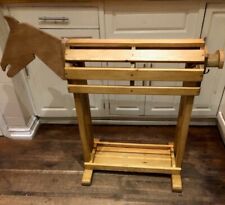 Sit on Ride on  Saddle Stand Rack Handmade not rocking horse freestanding Wooden