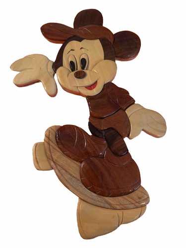 Wooden intarsia mickey - z8,