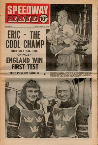 Speedway mail june 1974 - -, 21,