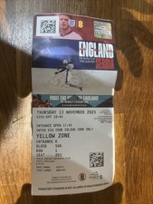 England V Serbia 2026 World Cup Qualifier Ticket Stub