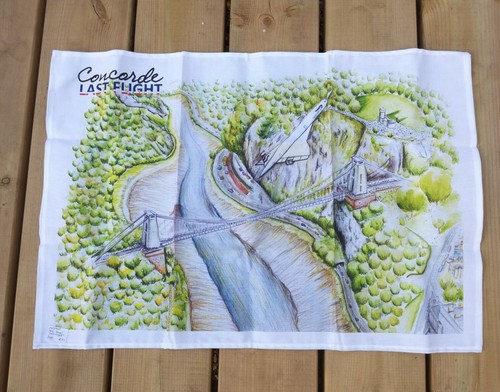 Tea towel with bristol - tea,