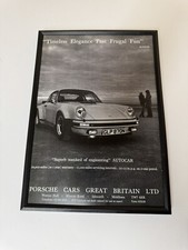 New Framed 1975 Porsche 930 911 Turbo Magazine Advert Poster Wall Art Print a