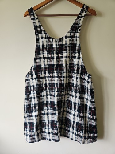 Black white red tartan mini - black,,
