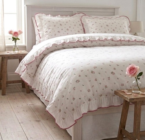 100 cotton floral ruffle - cotton,