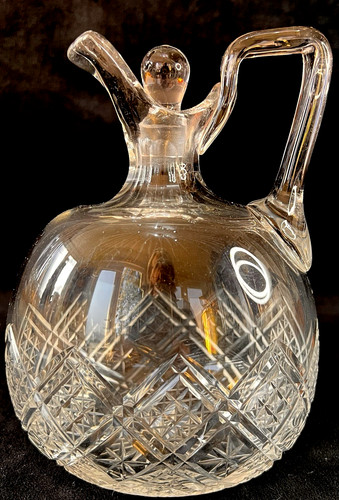 Antique decanter with - decanter, &