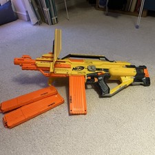 Nerf Stampede ECS Motorized Blaster Rifle with Blast Shield and 3 XL Magazines 