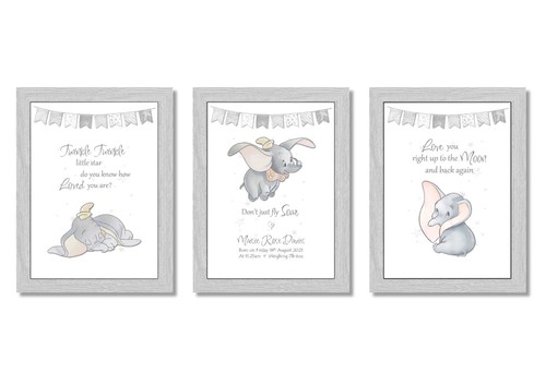 Personalised dumbo nursery set - nursery,