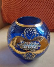 Vintage Bohemian Cobalt Blue
