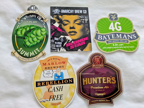 Vintage beer pump badges - x,