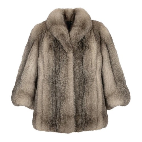 Silver fox fur - fur, coat