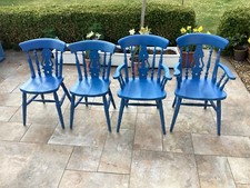 used farmhouse ‘fiddleback style’ pine chairs