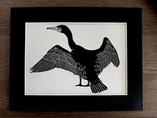 Cormorant Art.Original hand