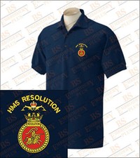HMS Resolution Embroidered Polo Shirts