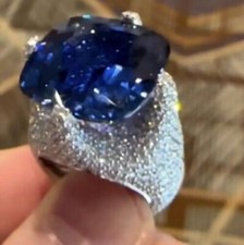 5Ct Cushion Lab Created Blue