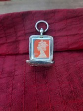 ANTIQUE SOLID SILVER HALLMARKED RARE STAMP LOCKET CASE