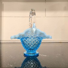 Vintage Fenton Blue Hobnail