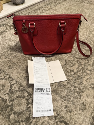 Gucci bag red leather - gucci,