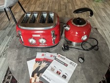 Red Haden Retro Toaster And Kettle Set, In Vgc