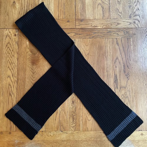 Black with grey - with, stripe