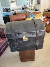 Vintage Dome Leather Trunk