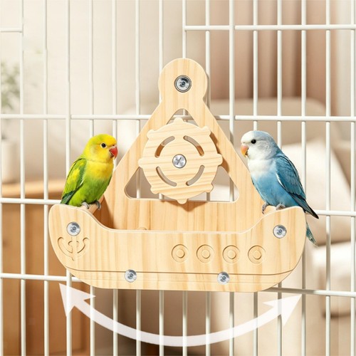 Wooden parrot perch stand - wooden,