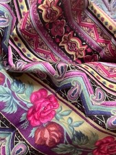 56x58cm floral stripe printed woven cotton fabric Peter Pan - sewing dolls craft