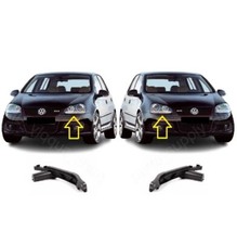VW GOLF MK5 GTI GT 2003-09 FRONT BUMPER & HEADLIGHT SUPPORT BRACKET PAIR GENUINE