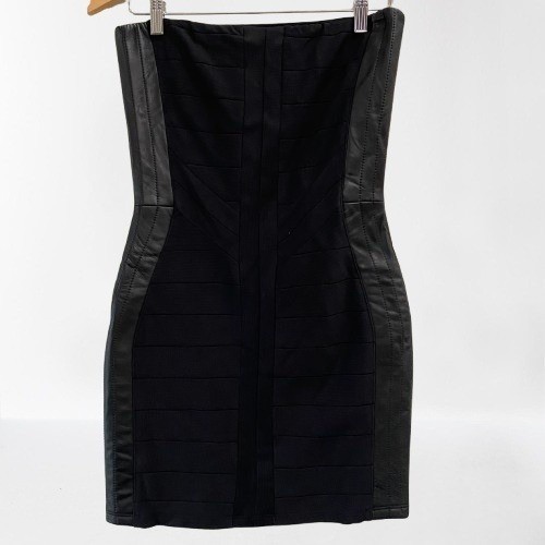 Sky bodycon leather trim sexy - bodycon,