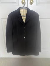 Foxley ladies hunting jacket very dark blue excellent condition size 12 - 14