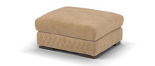 Sofology The Firenze Designer Leather Footstool in Tan