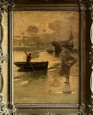 Antique Oil Painting F. E