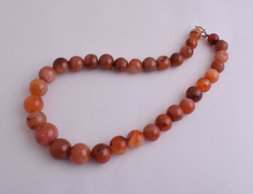 Vintage carnelian agate beads - carnelian,