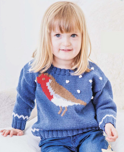 0117 knitting childs robin - 0117,