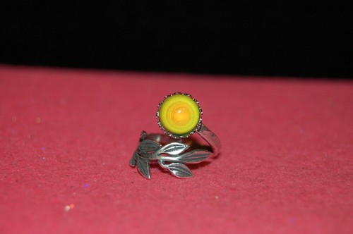 Leaf wrap mood ring - leaf, ring--sterling