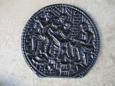 Cast Iron Tavern Scene Plaque