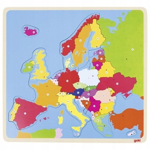 Wooden europe map educational - map,