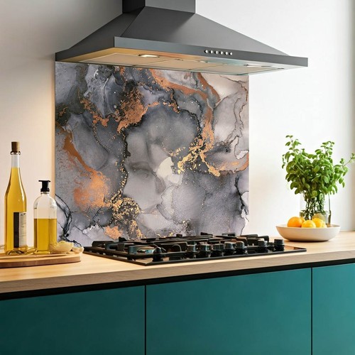 Printed glass kitchen - printed,