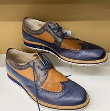 Men's PIKOLINOS Navy & Tan Leather Lace up Shoes UK 13 - CG D13
