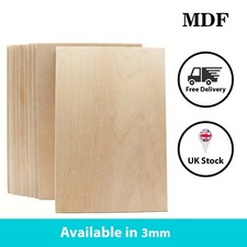 MDF Sheets 1.5mm & 3mm Thick Ideal for Crafting, Model Making & School Projects