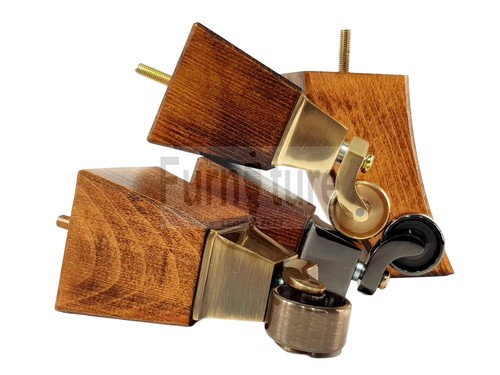 Block wood furniture legs - 4,