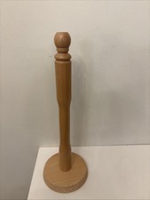Wooden Beech Wood kitchen Paper roll holder Standing Farmhouse 35cm
