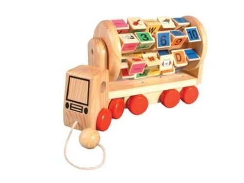 Abc pull along truck wooden - abc,