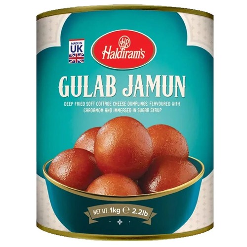 Haldiram gulab jamun 1kg - haldiram's, tin