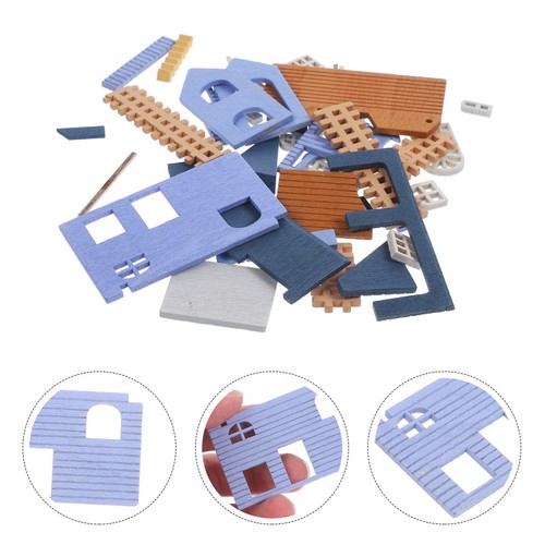 Diy wooden mini house blue - diy,