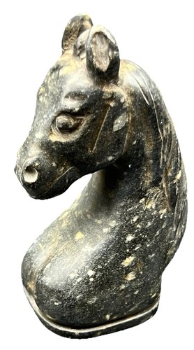 Stone chess knight piece - chess,